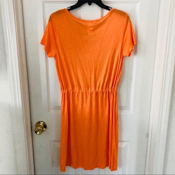 NWOT Comfort concepts orange cotton v neck swimsuit cover up SIZE large - Picture 2 of 7